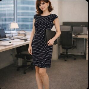 DVF Black & White Stretch Dress
